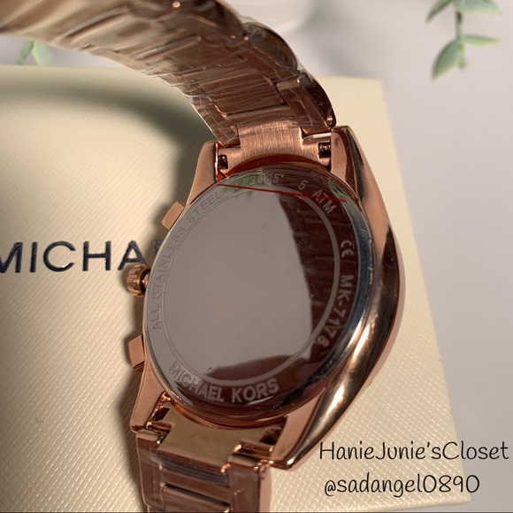 Michael Kors Janelle PaveRhinestoneRoseGold Watch